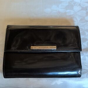 Furla Glossy Black Leather Wallet